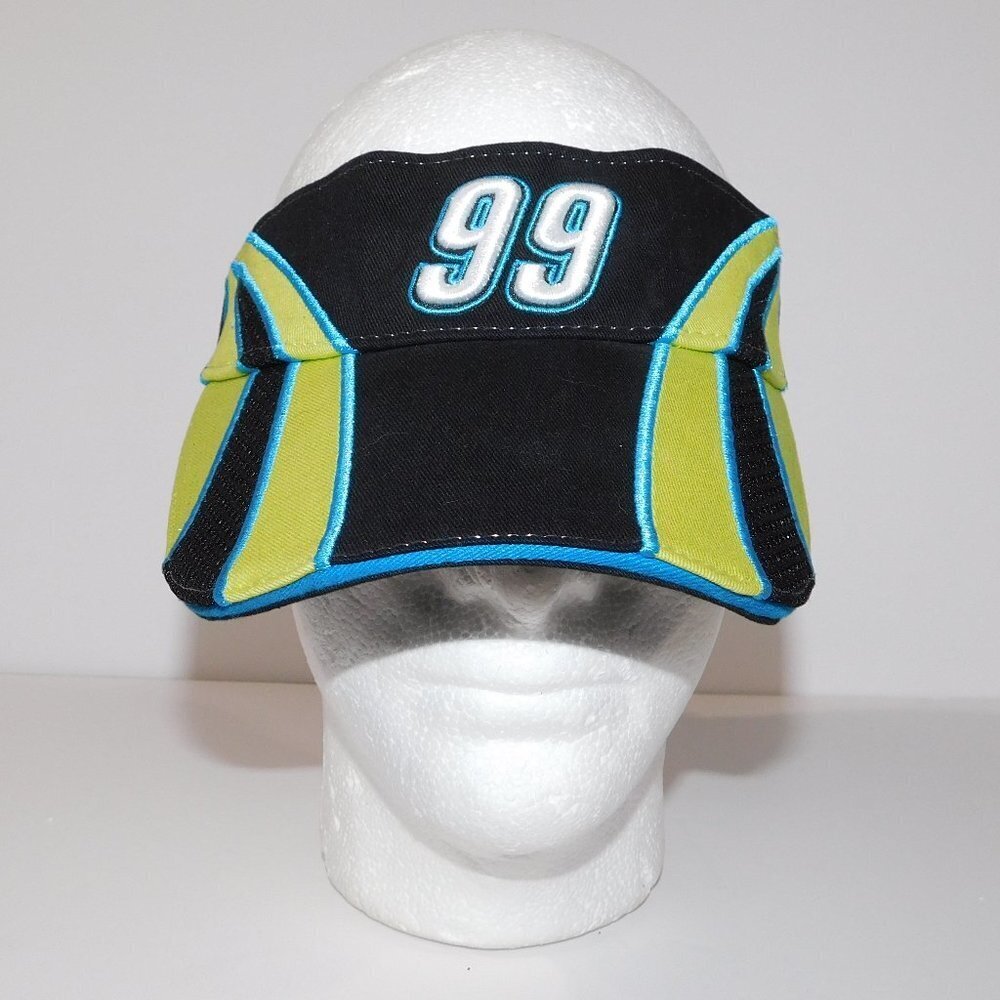 99 Carl Edwards Aflac Nascar Chase Authentics Sun Visor Green Black